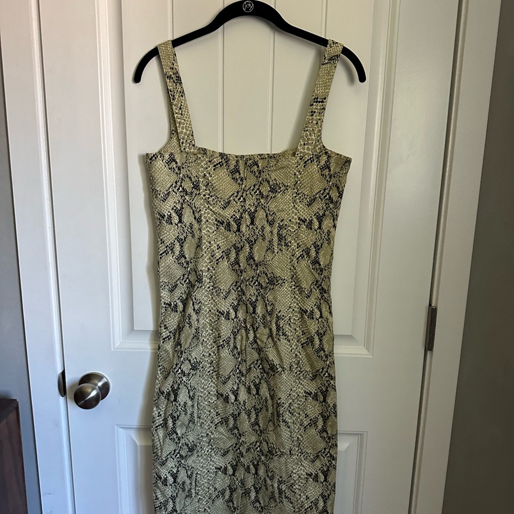 RevolveCapulet Lola Bustier Bodycon Dress Small Python Denim Snake Print Midi - Picture 2 of 15